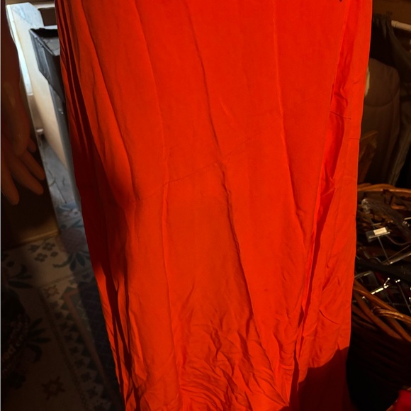 Ladies L Space Orange Wrap Maxi Dress with Flutter Sleeves Size M - Picture 3 of 5